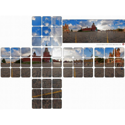 Moscow Red square Panorama 3x3x3 sticker
